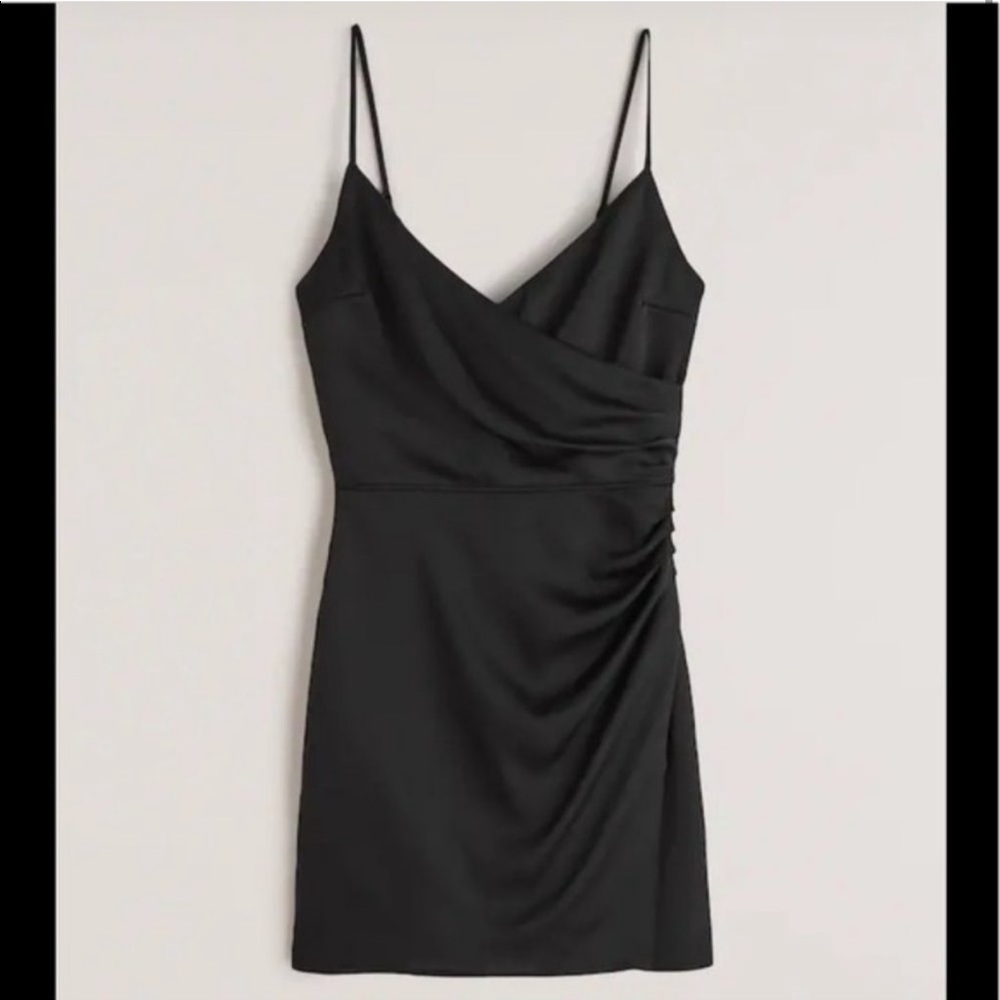 Abercrombie Black Satin Dress NWT small